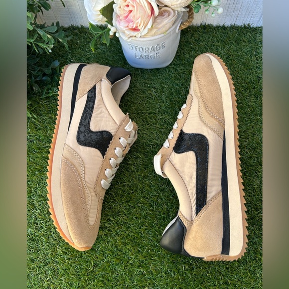 Dolce Vita B.Ntcd Tan Multi Leather Nylo Sneakers women size 9 New - Picture 10 of 17